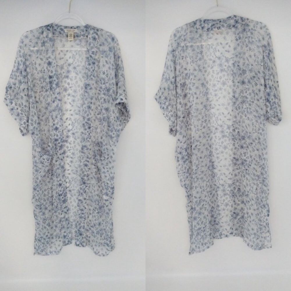 Sheer Floral Kimono